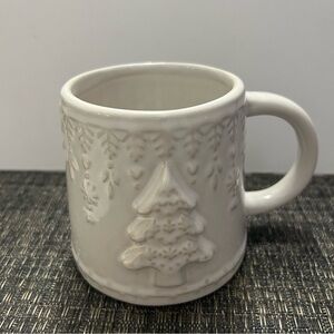 Sunday Morning Ceramics Christmas Tree Ivory Holiday Mug